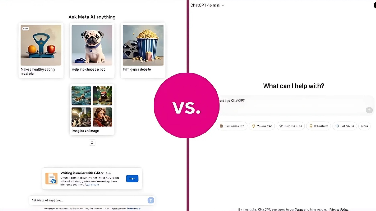 Chi tiết chức năng Meta AI vs ChatGPT