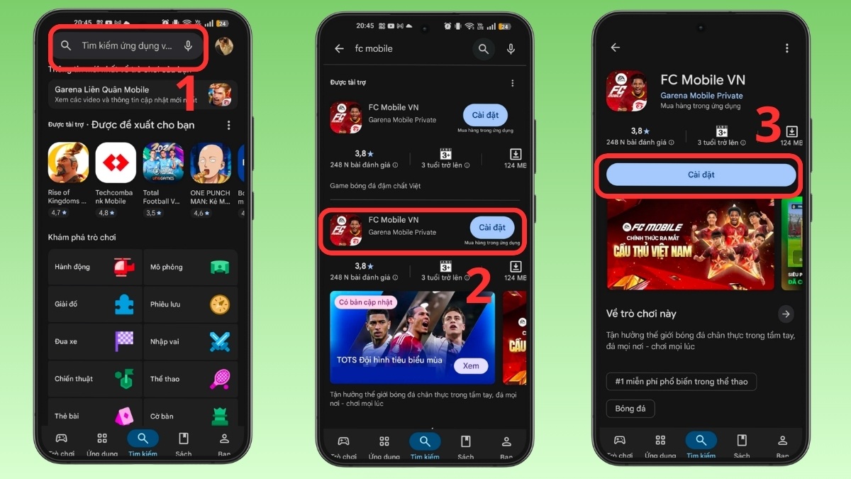 Cách tải fc mobile trên android