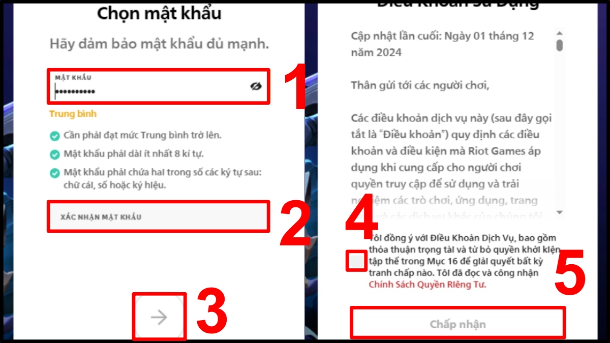 Hướng dẫn tạo tài khoản TFT PBE bước 3
