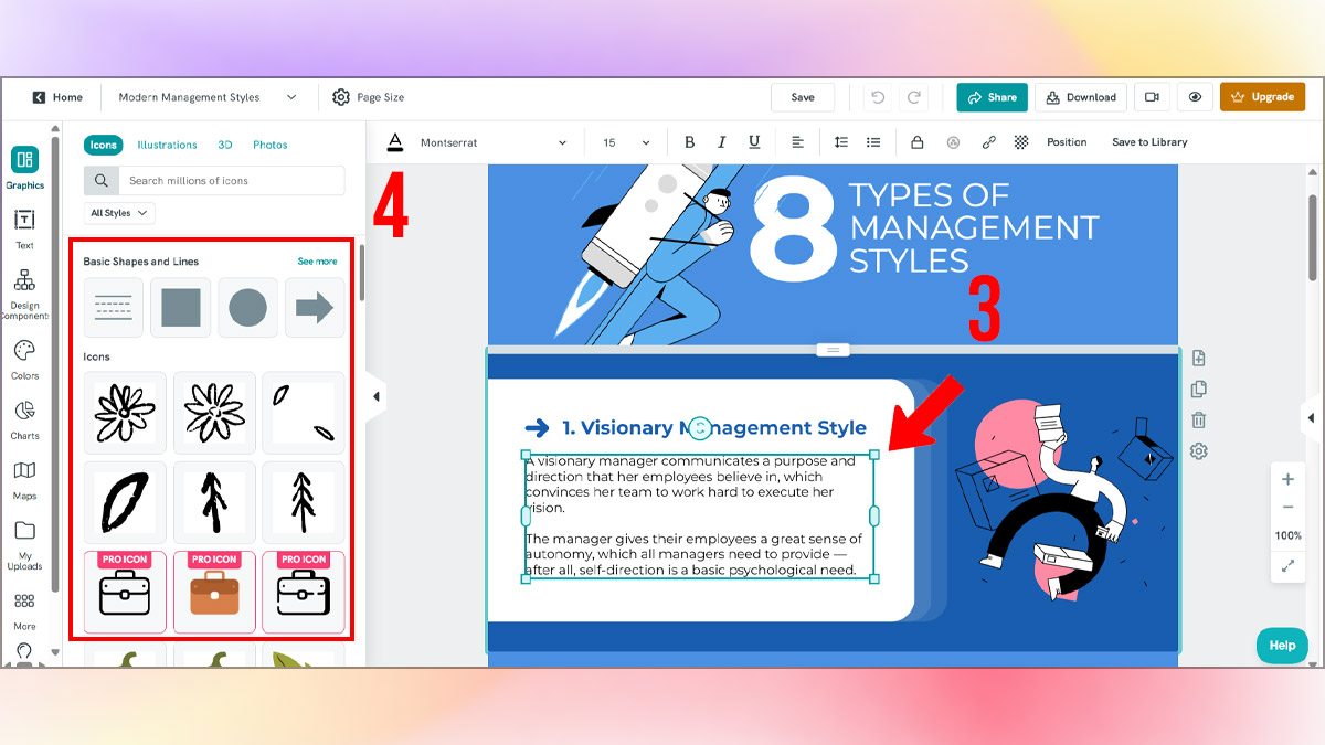 Cách tạo Infographic bằng AI bước 3