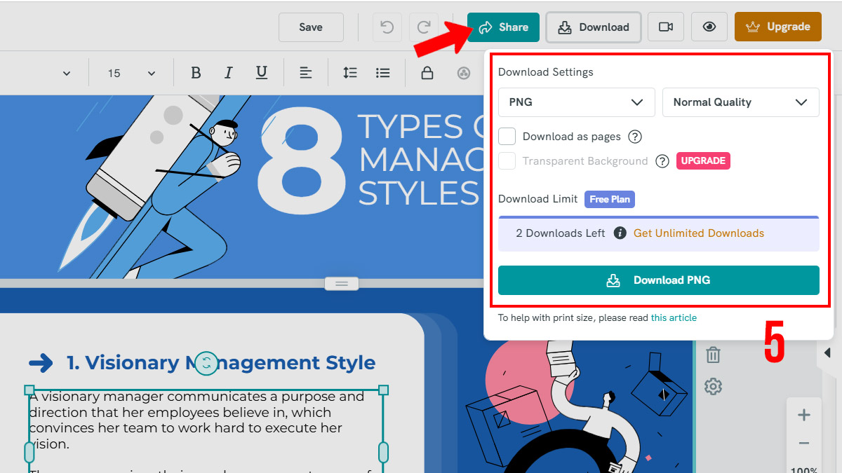 Cách tạo Infographic bằng AI bước 4