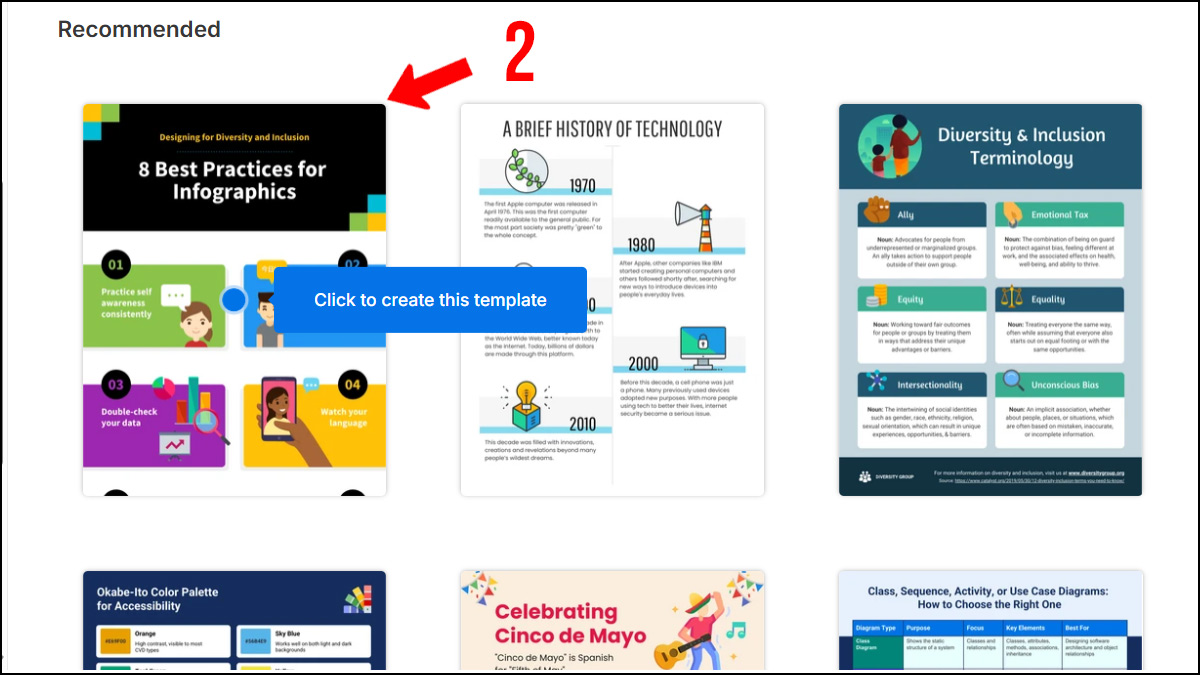 Cách tạo Infographic bằng AI bằng venngage bước 2