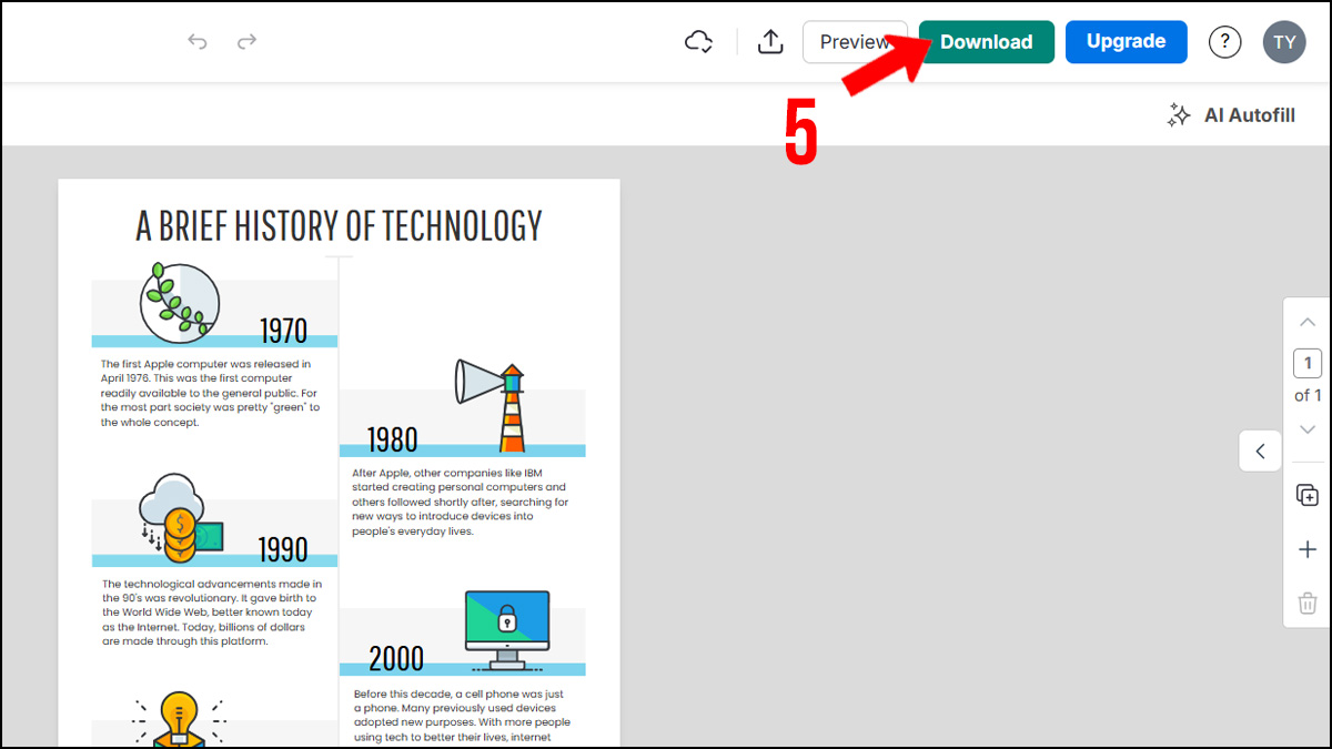Cách tạo Infographic bằng AI bằng venngage bước 4