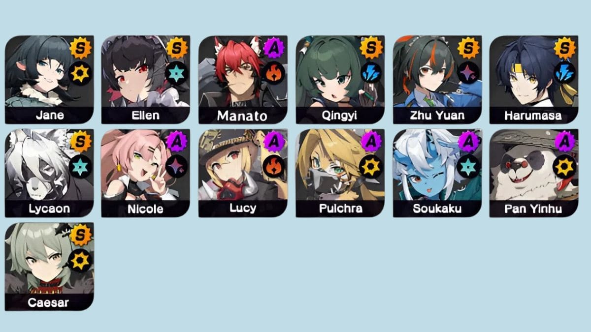 Bảng xếp hạng ZZZ Tier list mới nhất Xếp hạng ZZZ Tier 1