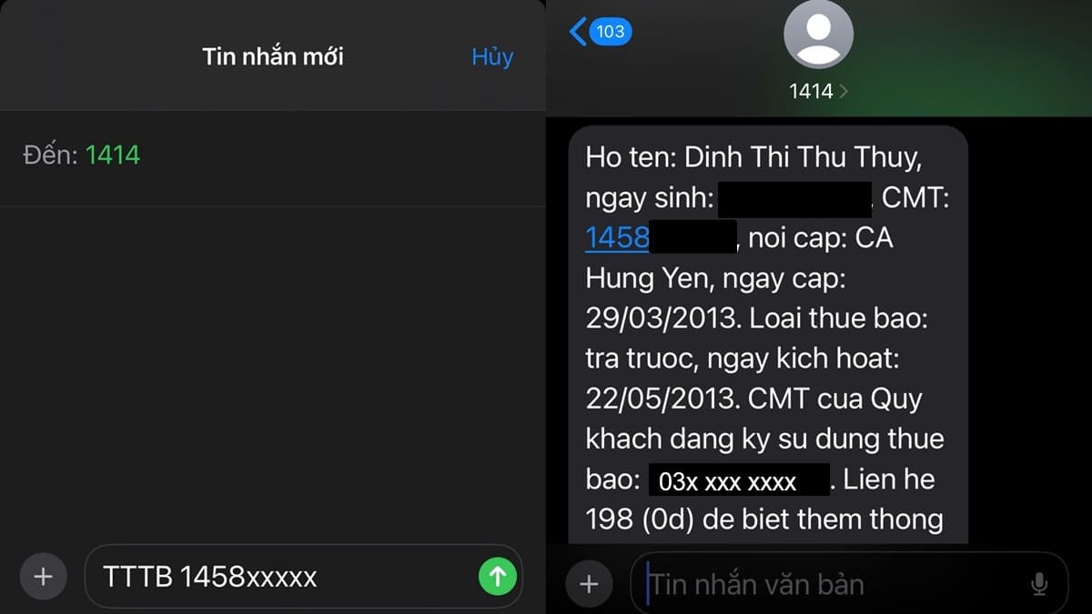 Cách kiểm tra số thuê bao đầu 03 có chính chủ bằng SMS