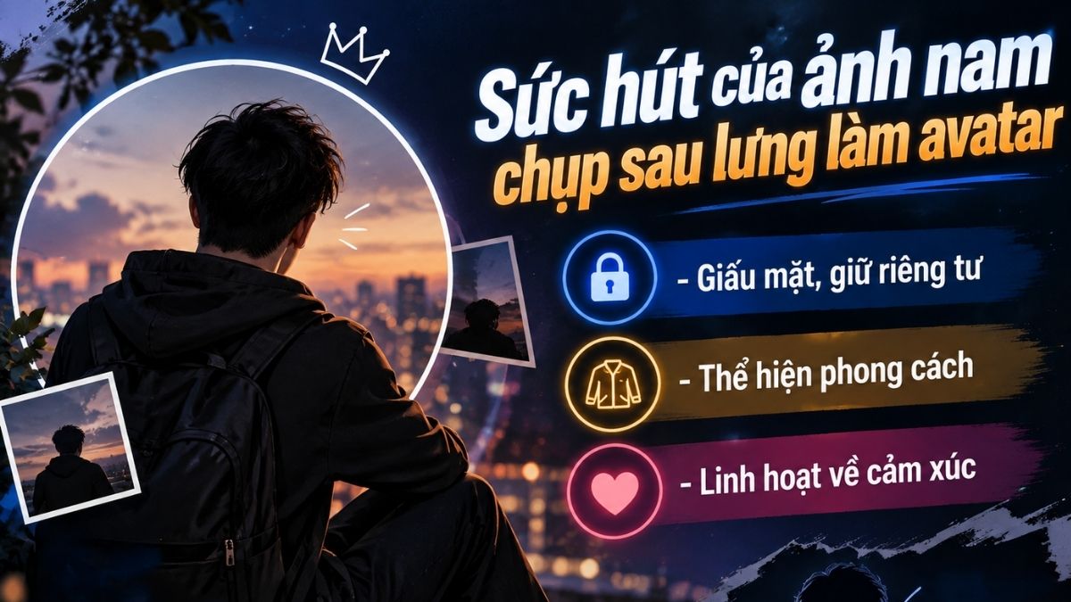 Sức hút của ảnh nam chụp sau lưng làm avatar