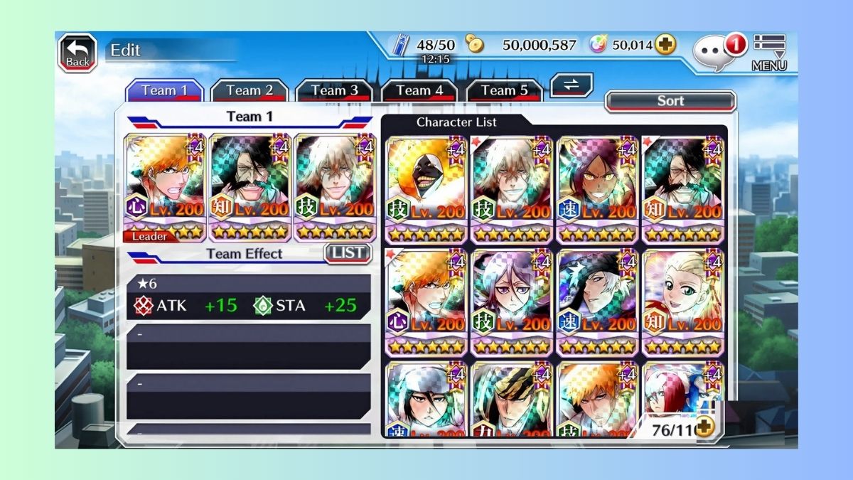 đội hình Bleach Brave Souls