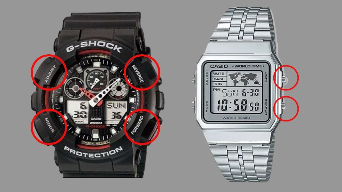 Các nút chức năng trên đồng hồ Casio cần biết
