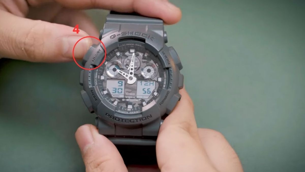 Cách chỉnh giờ đồng hồ Casio 4 nút