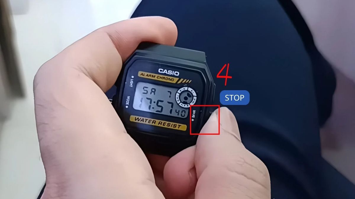 Cách chỉnh giờ đồng hồ Casio 3 nút