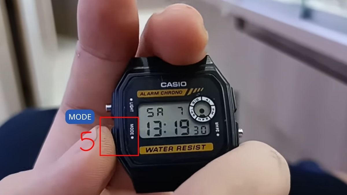 Cách chỉnh giờ đồng hồ Casio 3 nút