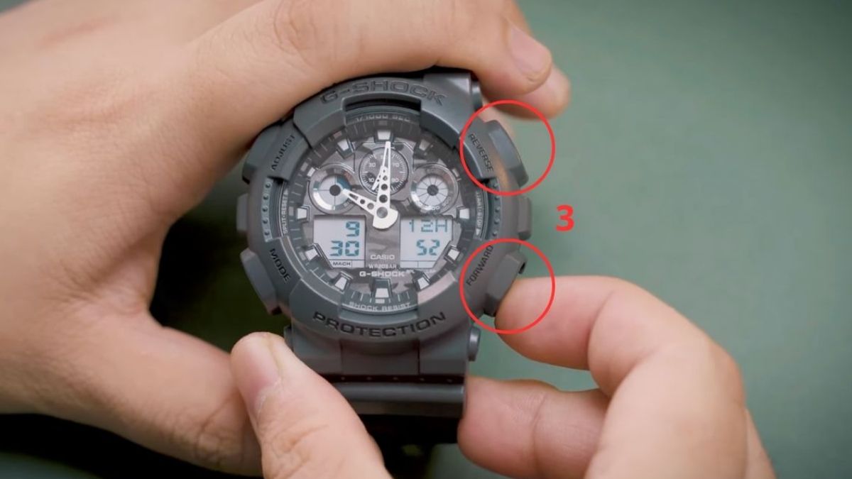 Cách chỉnh giờ đồng hồ Casio 4 nút