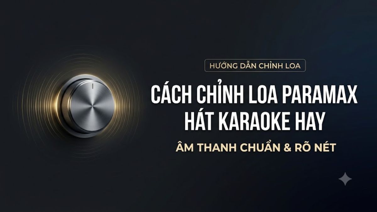 Cách chỉnh loa Paramax hát karaoke hay, âm thanh rõ và dễ nghe
