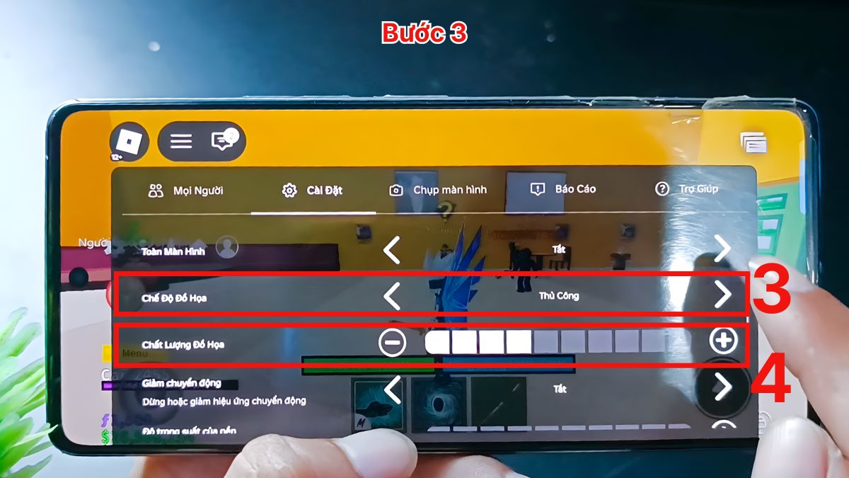 Giảm đồ họa game trên điện thoại