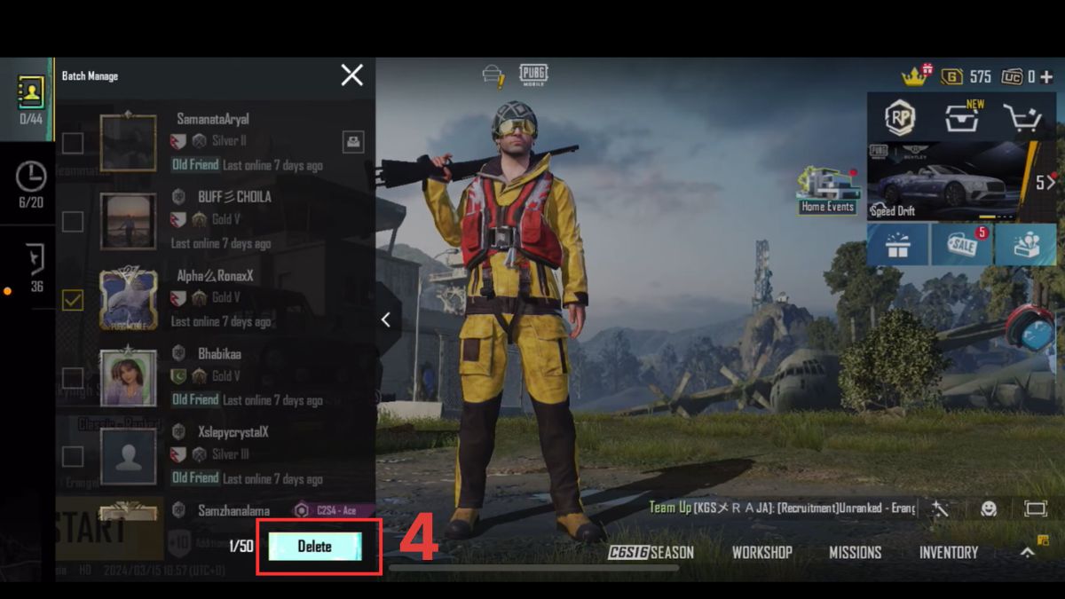 Hướng dẫn xóa bạn bè PUBG Mobile nhanh chóng