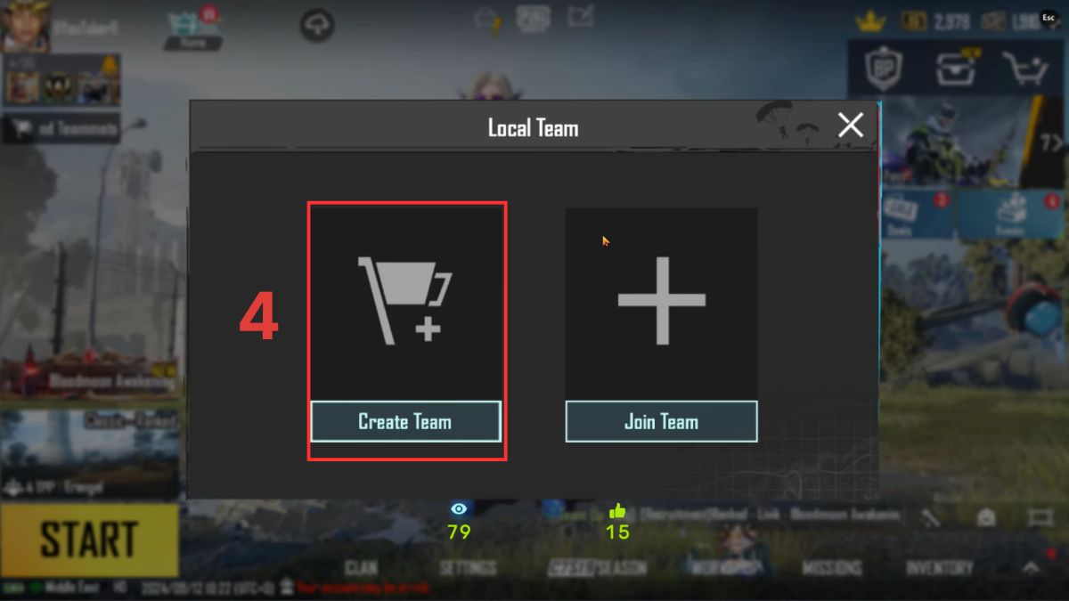 Cách kết bạn PUBG Mobile qua team code