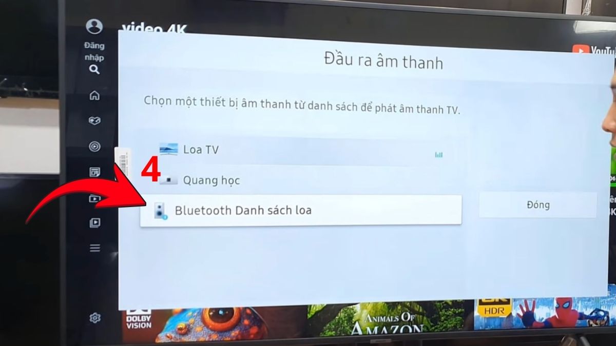 Kết nối loa Enkor với tivi qua Bluetooth