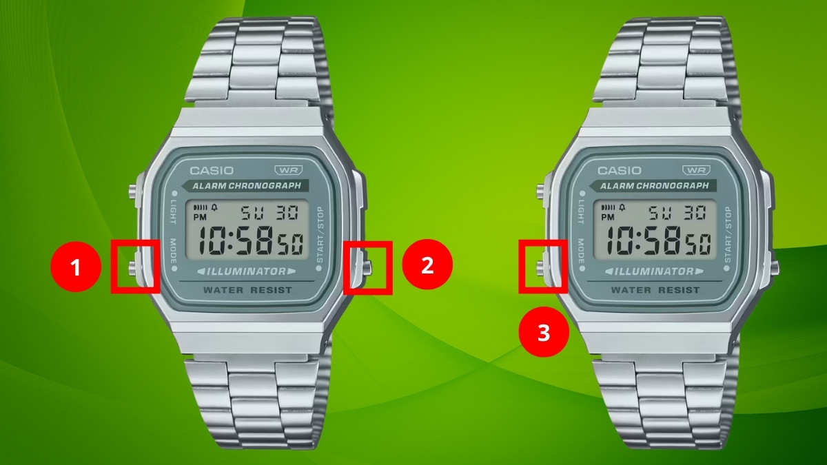 Cách tắt báo thức đồng hồ Casio 3 nút