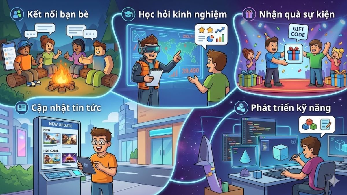 Lý do nên tham gia nhóm cộng đồng Roblox