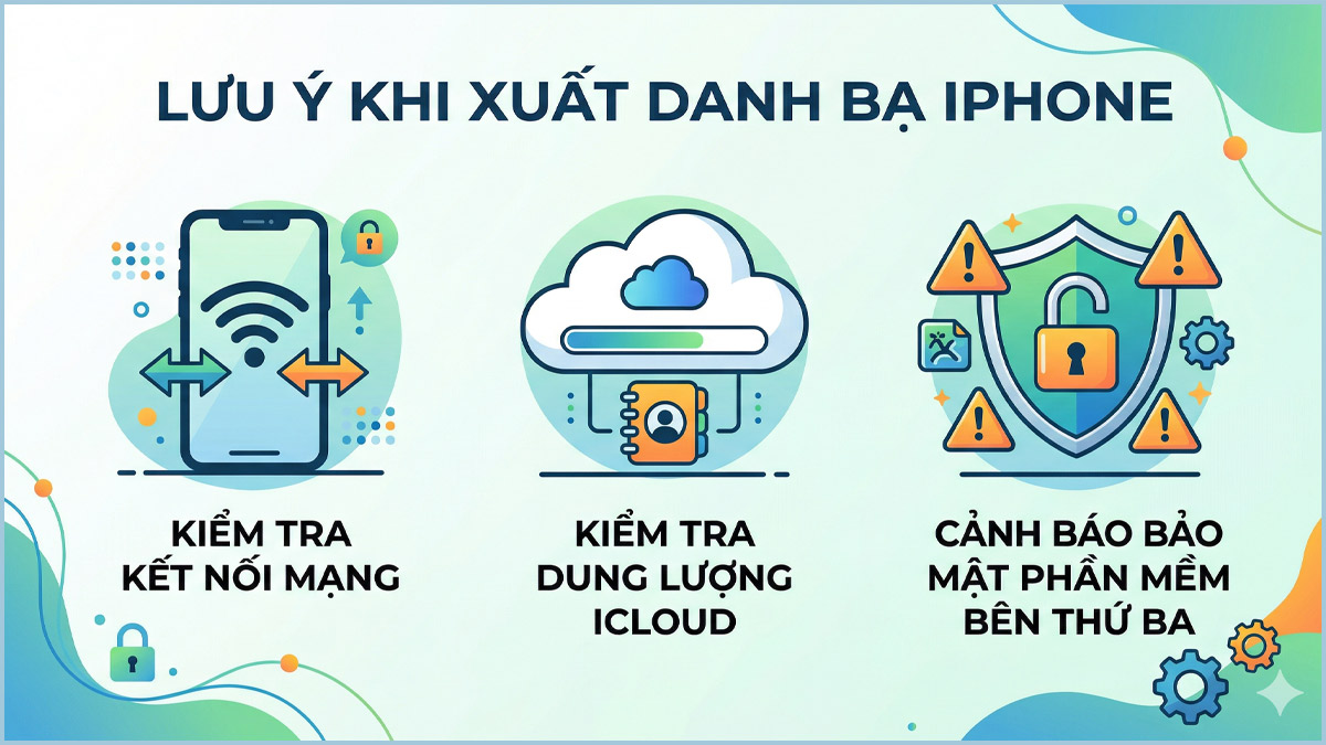 Lưu ý khi xuất Danh Bạ iPhone