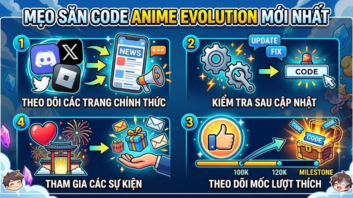 Mẹo săn code Anime Evolution mới nhất