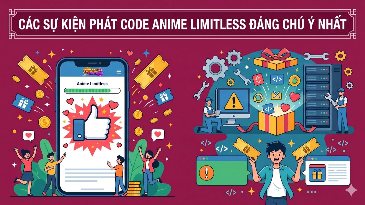 Các sự kiện phát code Anime Limitless