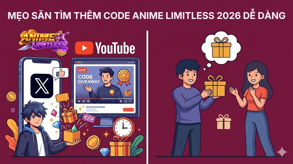 Mẹo săn tìm thêm code Anime Limitless