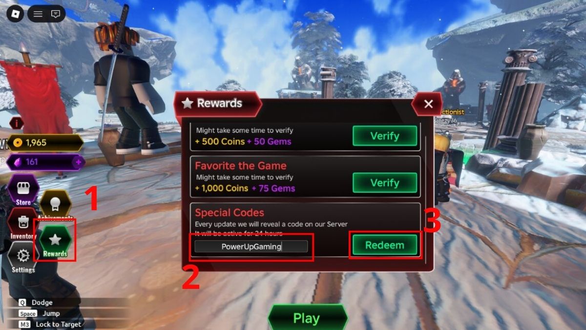 Cách nhập code Dueling Grounds