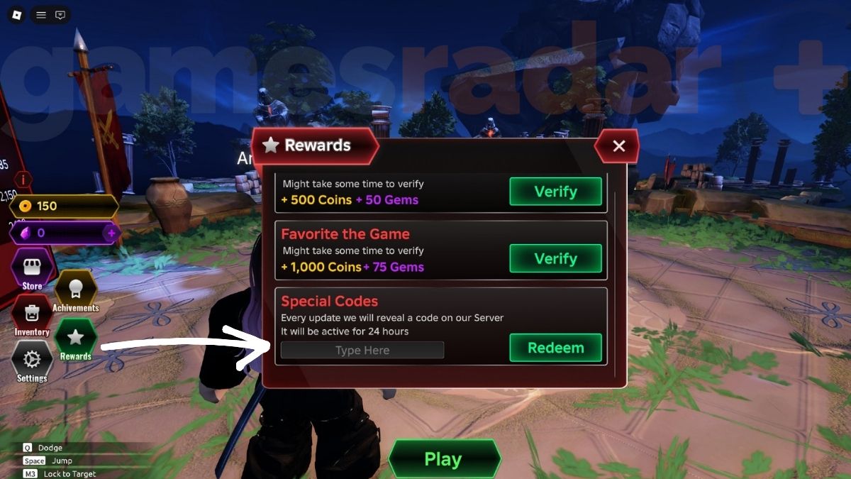 Lưu ý khi nhập code Dueling Grounds