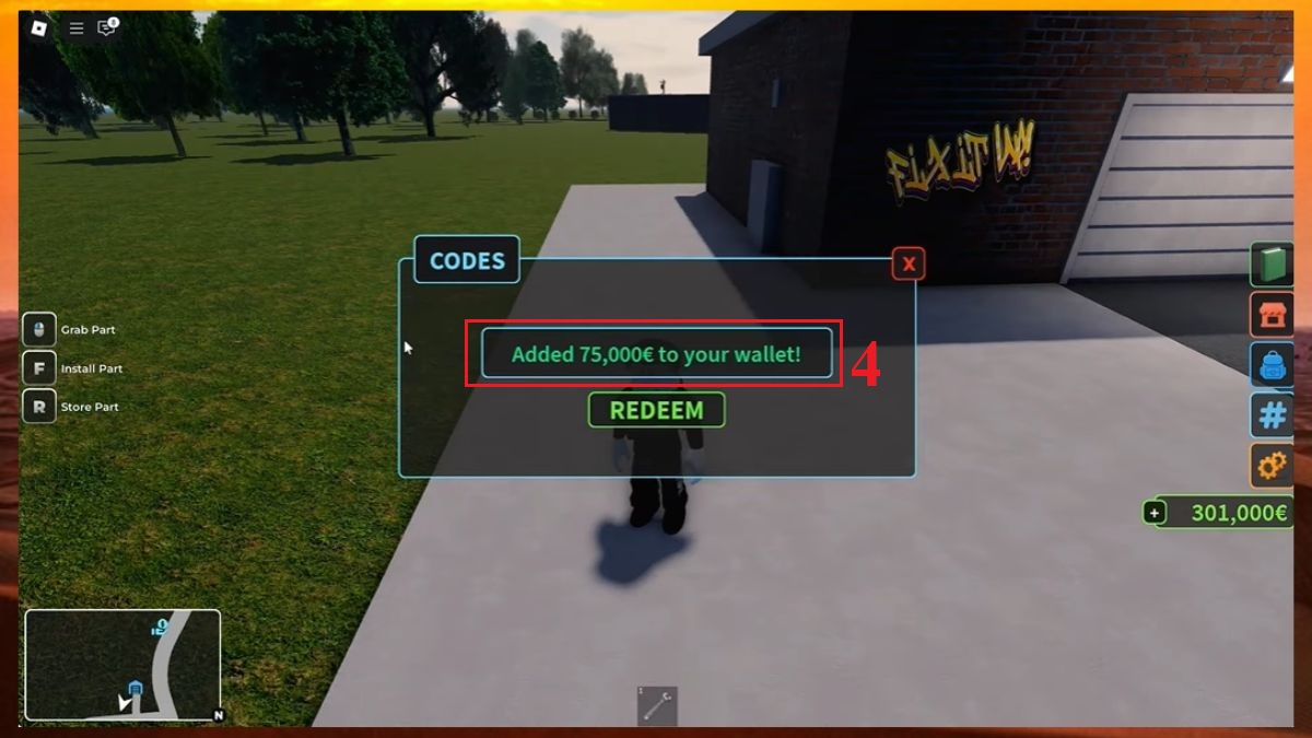cách nhập code Fix It Up