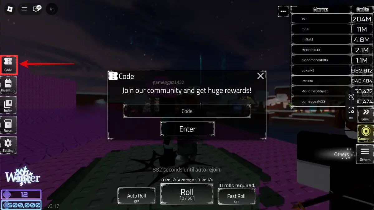 Hướng dẫn nhập code Hot's RNG nhanh nhất