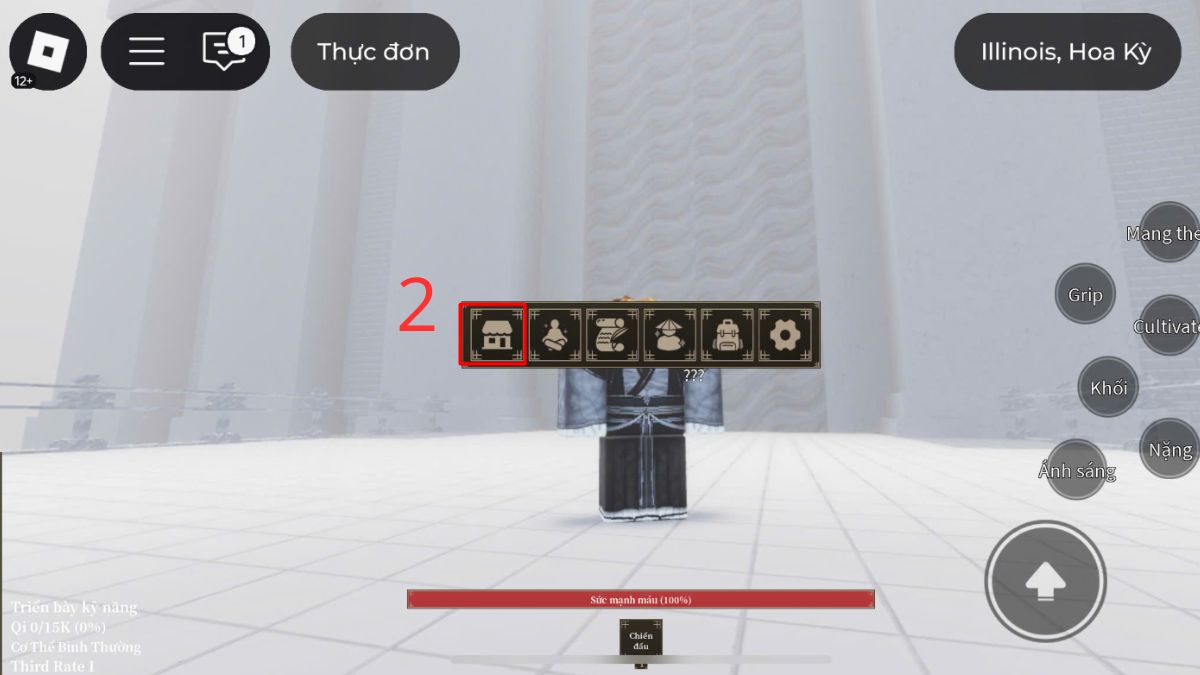 Cách nhập code Murim Cultivation bước 2