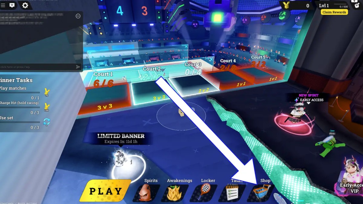 Hướng dẫn cách nhập code Racket Rivals - bước 2