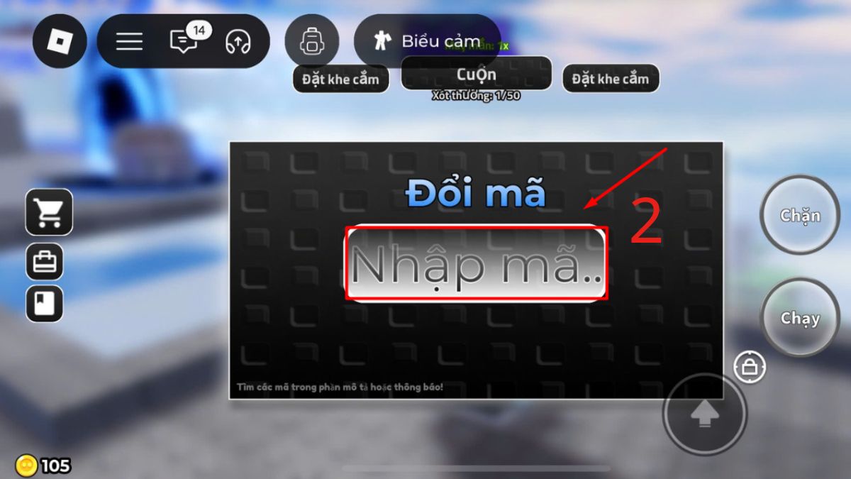 Cách nhập code RNG Showdown