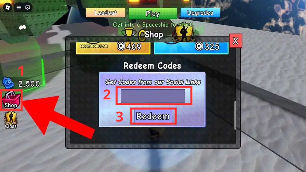 Hướng dẫn nhập code Survive Zombie Arena từng bước