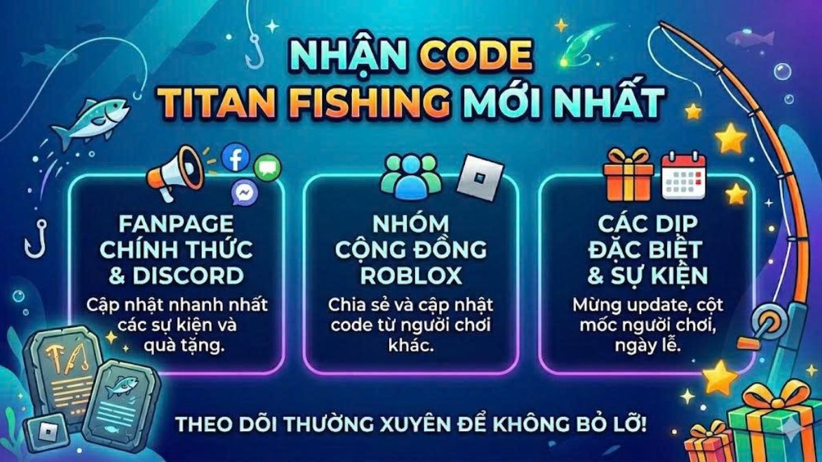 Mẹo chơi và sử dụng vật phẩm từ code Titan Fishing roblox