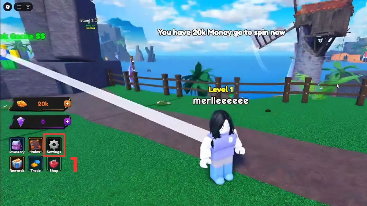 cách nhập code Titan Fishing