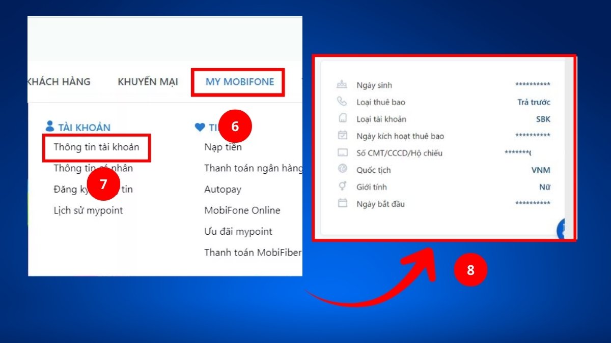 Cách kiểm tra thông tin sim 0703
