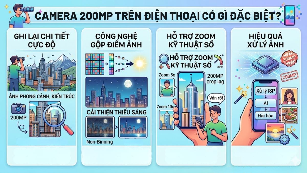 Camera 200MP trên điện thoại có gì đặc biệt?