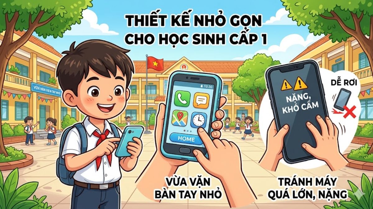 Tiêu chí để chọn điện thoại cho trẻ em cấp 1 phù hợp