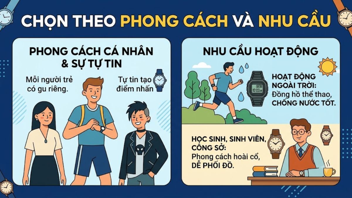 Tiêu chí chọn đồng hồ cho giới trẻ