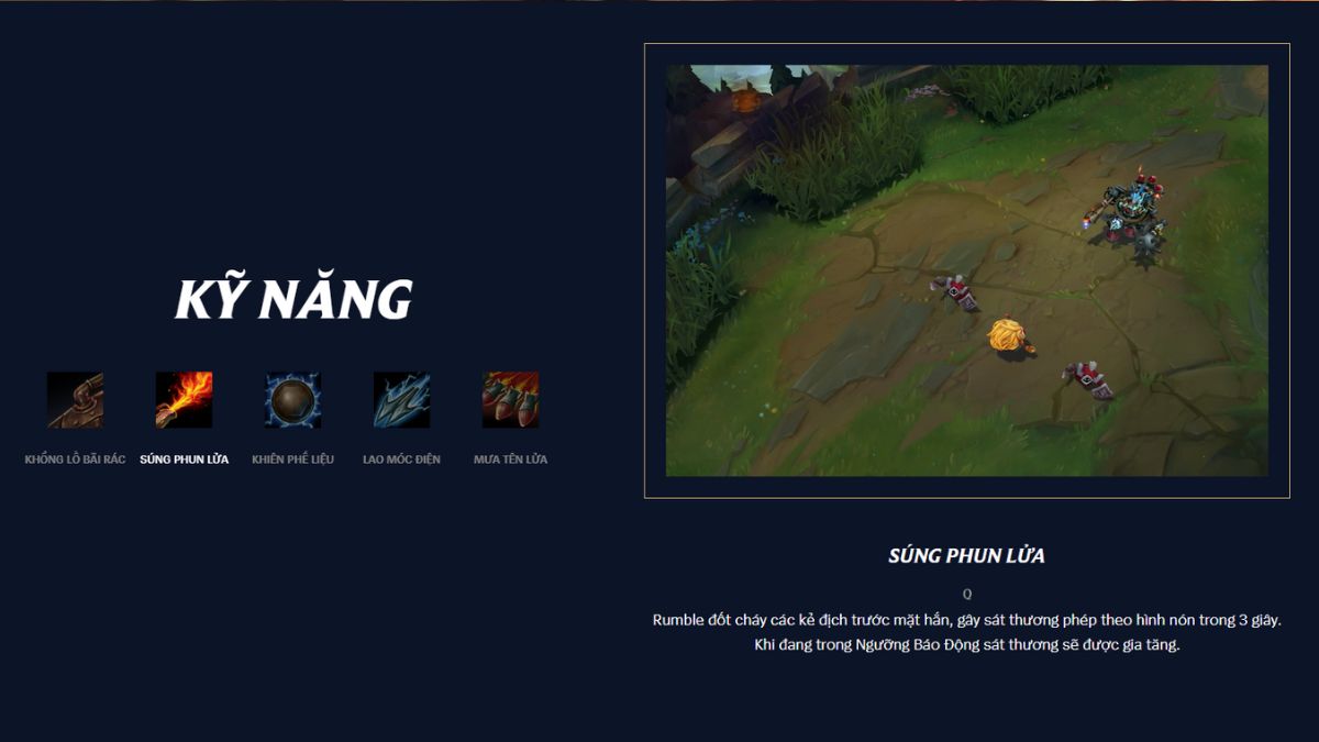 Bộ kỹ năng và ưu điểm Rumble