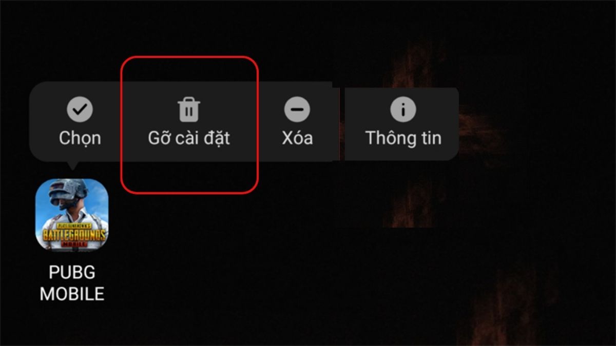 Gỡ và cài đặt lại PUBG Mobile