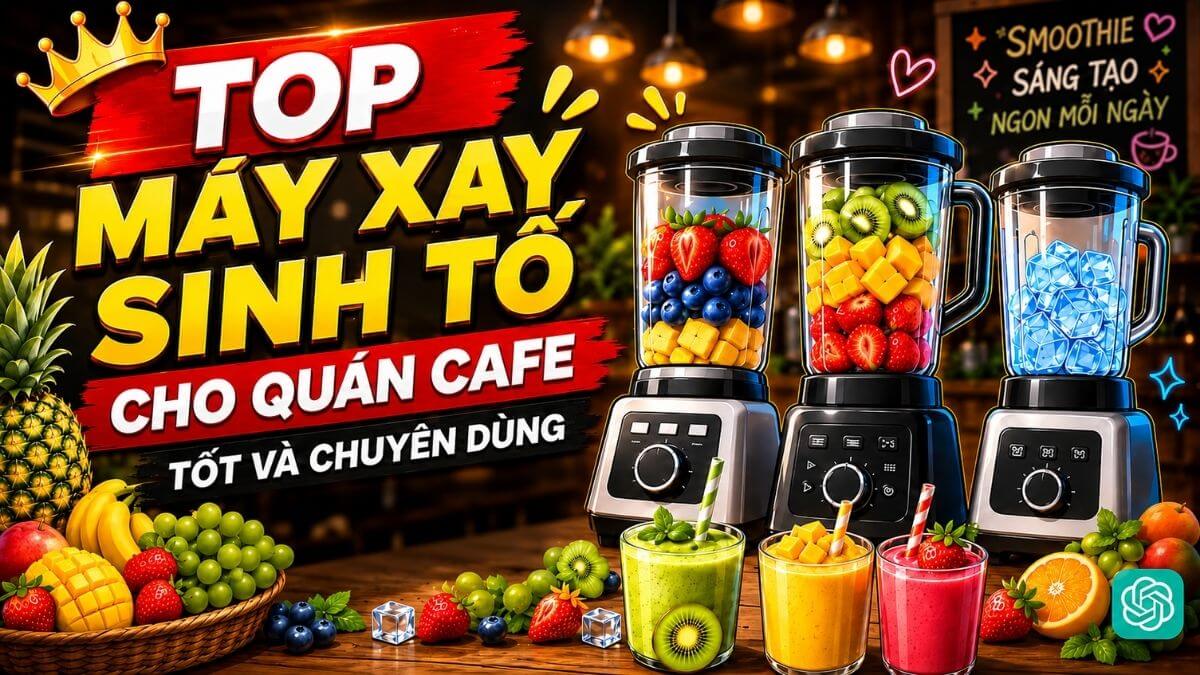 Top 7 máy xay sinh tố cho quán cafe tốt và chuyên dùng năm 2026