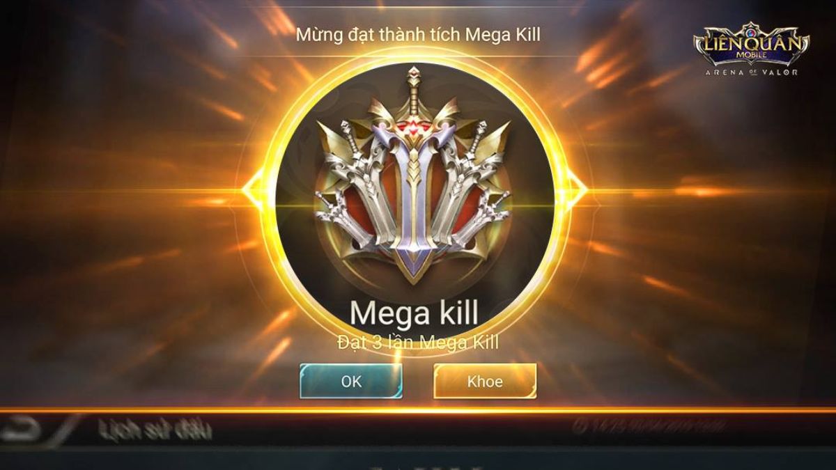 Thông báo Mega Kill trong game