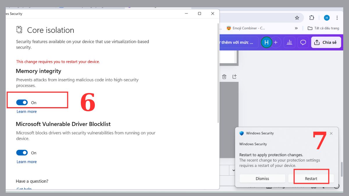 Cách bật/tắt Memory Integrity