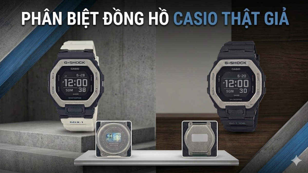 Mẹo phân biệt đồng hồ Casio chính hãng và hàng giả