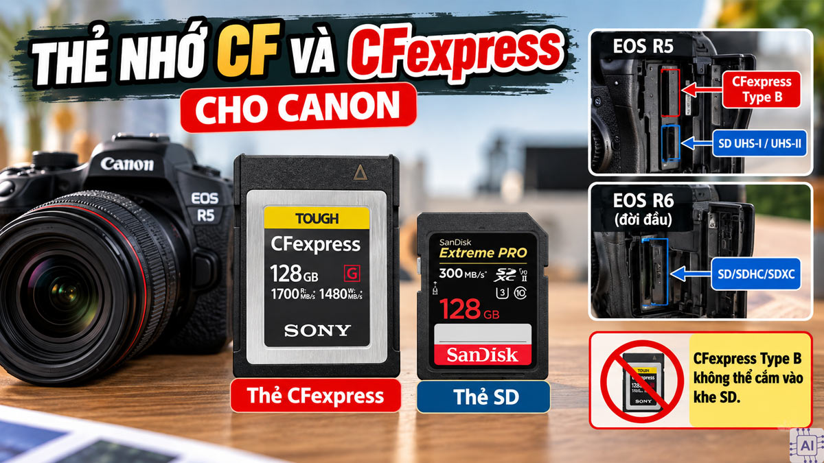 Thẻ nhớ CF và CFexpress cho Canon