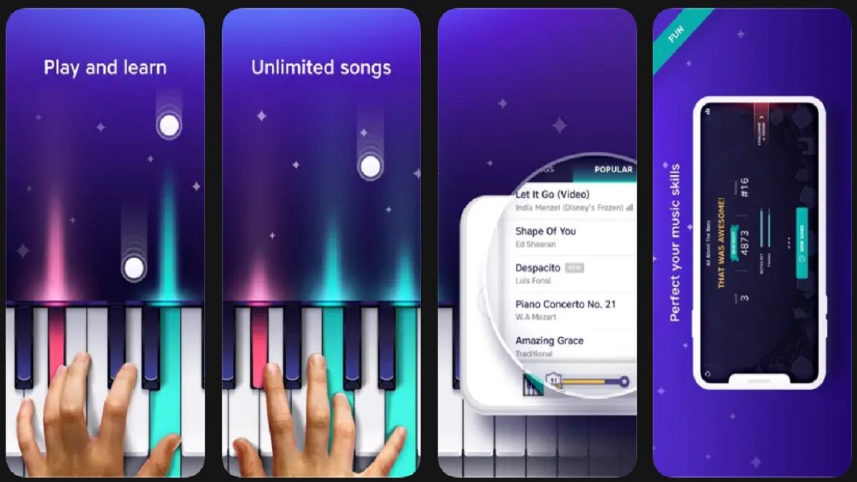 Ứng dụng chơi piano với nhiều bài hát nổi tiếng