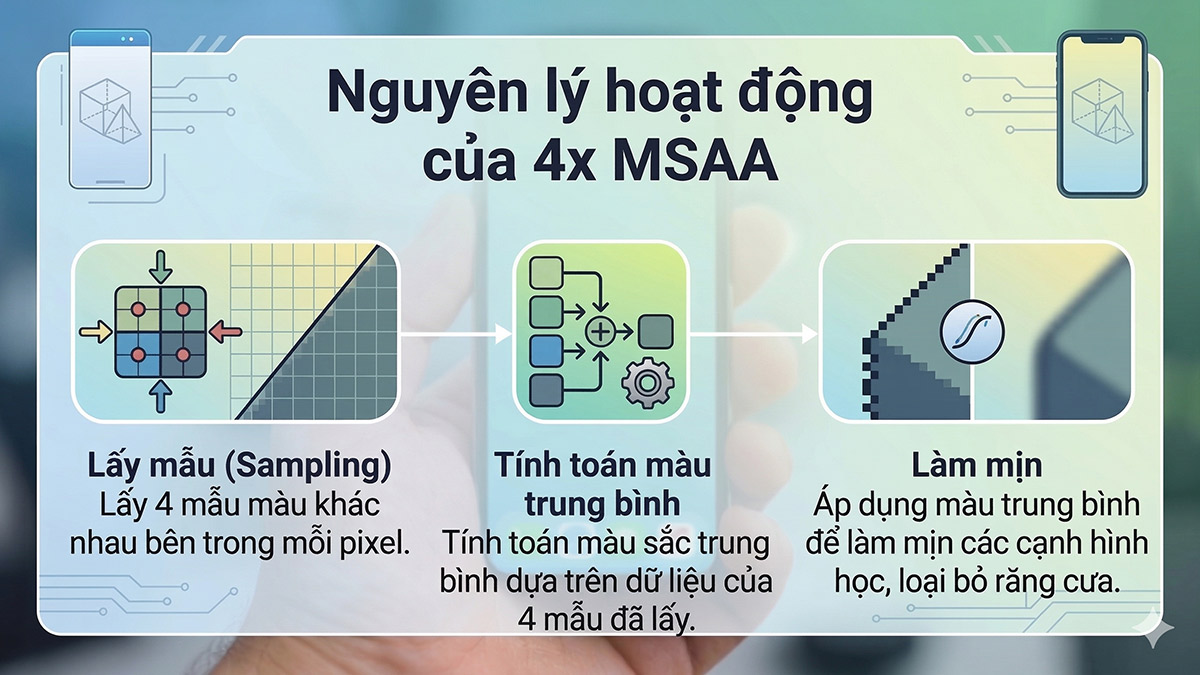 Nguyên lý hoạt động của 4x MSAA là gì
